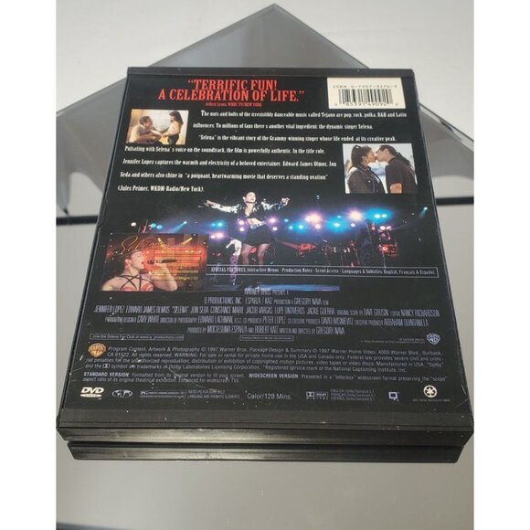 Selena DVD Movie 1997 - Jennifer Lopez Edward James Olmos Snapcase - Picture 2 of 5